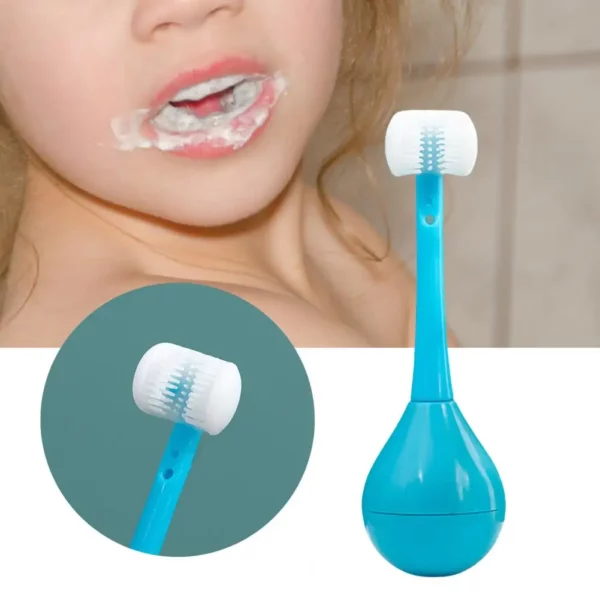 Three-Sided Children's Toothbrush