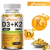 SOOMIIG Vitamin D3 5000IU + Vitamin K2 (MK-7) Capsules: Bone & Immune Support