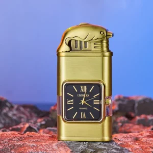 Windproof Lighter Vintage Watch Bezel Jet flame Torch