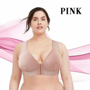 Plus Size Front Closure Elastic Push Up Comfort Bra