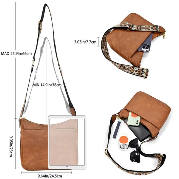 Women's Versatile Leather Crossbody Bag