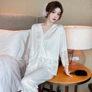 🌸Hot Sale 40% Off🌸Ice Sexy Lace Pajamas Two Piece Set