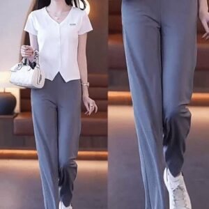 ComfortChic High-Waist Ice Silk pants