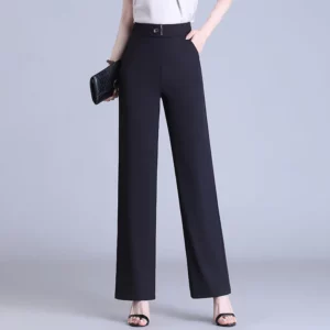 ComfortChic High-Waist Ice Silk pants