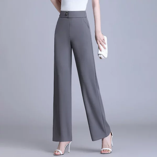 ComfortChic High-Waist Ice Silk pants