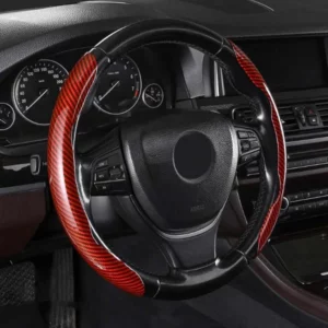 Universal Laser Carbon Fiber Pattern Steering Wheel Cover