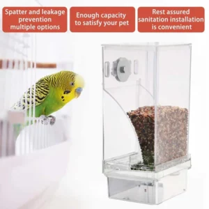 Automatic No-Spill Transparent Bird Feeder