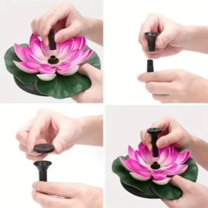 Lotus Shaped Solar Fountain Pond Decorative