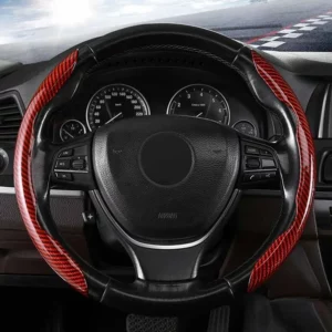 Universal Laser Carbon Fiber Pattern Steering Wheel Cover