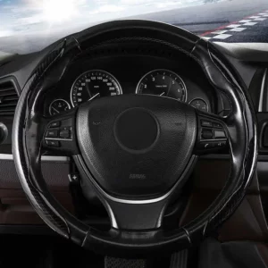 Universal Laser Carbon Fiber Pattern Steering Wheel Cover