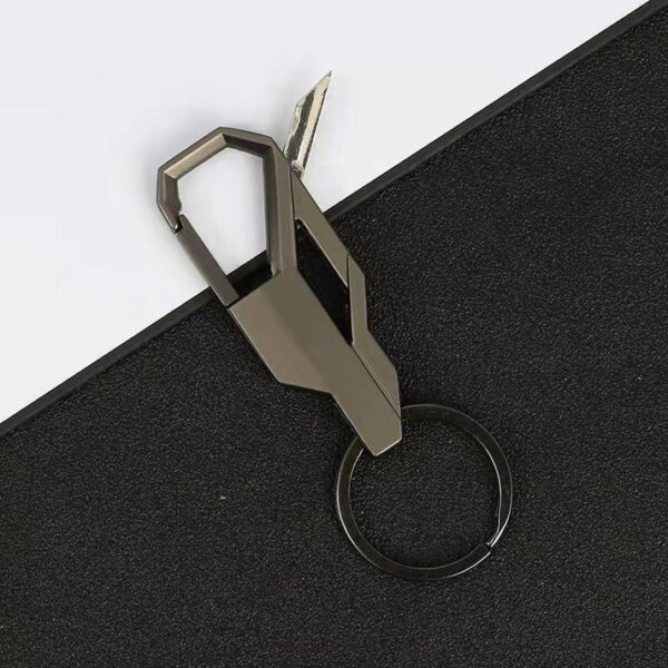 Multifunctional pendant bottle opener metal double ring key chain