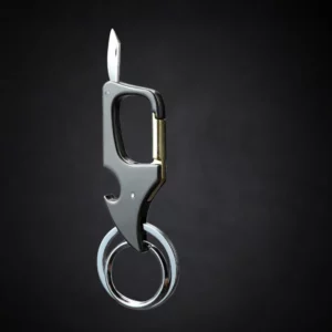 Multifunctional pendant bottle opener metal double ring key chain