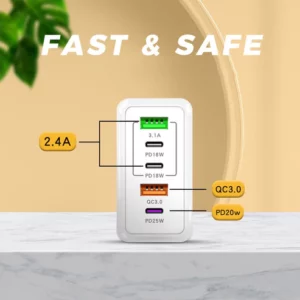 120W Fast Charger with 5 Ports