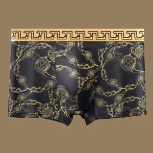 Men's Luxury Printed Breathable Cooling Boxer Briefs