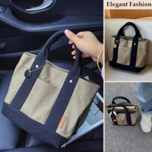 Large Capacity Multi-compartment Tote Canvas Bag