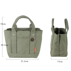 Large Capacity Multi-compartment Tote Canvas Bag