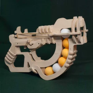 Ping Pong Gun 3D Wooden Puzzle Rubber Band Gun Kit