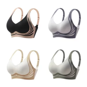 Wireless push-up bra with improved shape