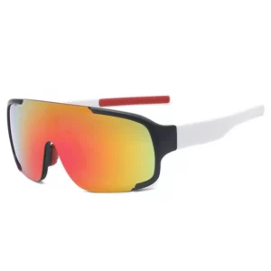 2024 New Large Frame Dazzle Color Windproof Sunscreen Sports Sunglasses