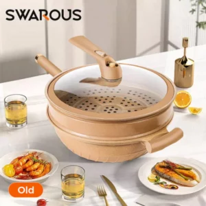 Non-Stick Wok With Steamer Basket