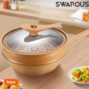 Non-Stick Wok With Steamer Basket