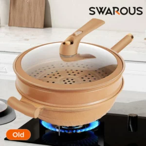 Non-Stick Wok With Steamer Basket