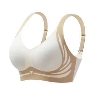 Wireless push-up bra with improved shape