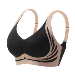 Wireless push-up bra with improved shape