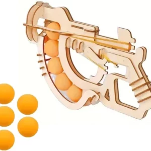 Ping Pong Gun 3D Wooden Puzzle Rubber Band Gun Kit