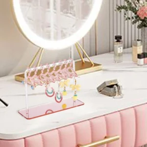 Acrylic Mini Jewelry Hanger Rack Organizer - Set 8 hangers