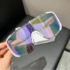 2024 New Large Frame Dazzle Color Windproof Sunscreen Sports Sunglasses