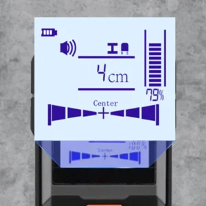 Multifunction wall-mounted metal and wire detector