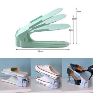 Double Layer Free Standing Shoe Rack (6pcs)