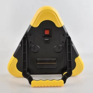 2-IN-1 solar emergency triangle warning light at the roadside