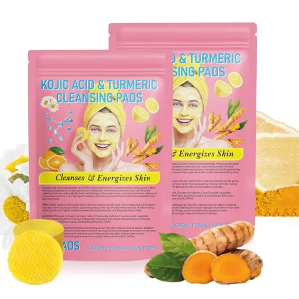 🎁LAST DAY 49% OFF🔥Turmeric Kojic Acid Cleansing Pads