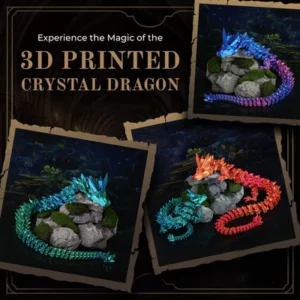 3D-Printed Articulated Crystal Dragon