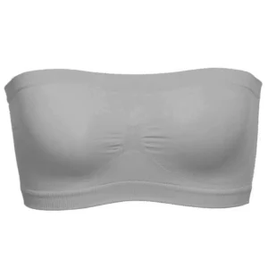 iRosesilk Seamfree Full Supportive Rib Bandeau Strapless Bra