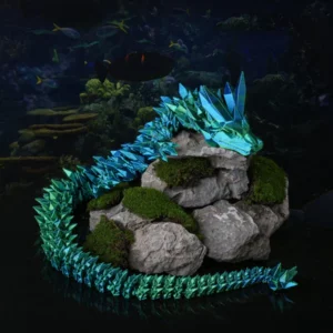 3D-Printed Articulated Crystal Dragon