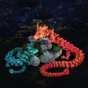 3D-Printed Articulated Crystal Dragon