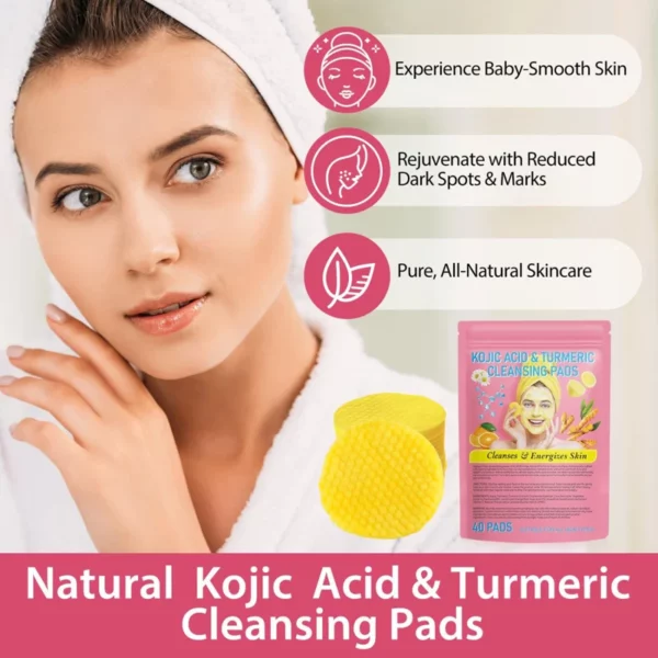 🎁LAST DAY 49% OFF🔥Turmeric Kojic Acid Cleansing Pads