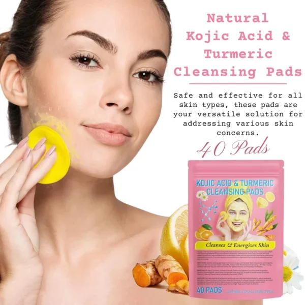 🎁LAST DAY 49% OFF🔥Turmeric Kojic Acid Cleansing Pads