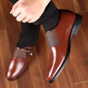 Men's Trendy Solid Color Uniform Dress Shoes