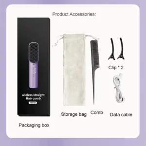 Portable Cordless Mini Hair Straightening Comb