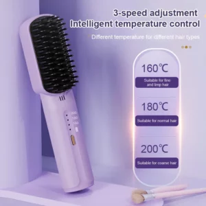 Portable Cordless Mini Hair Straightening Comb