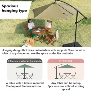 Outdoor Patio Sunshade Waterproof Umbrella Replacement Cloth