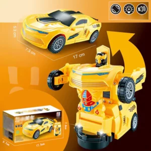 [Best Gift For Kid] Electric Universal Deformation Police Toy Car