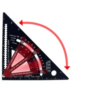 7inch Aluminum Alloy Rafter Square for Carpenter