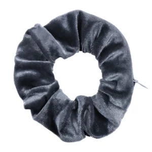 Velvet hidden secret pocket scrunchie with zipper