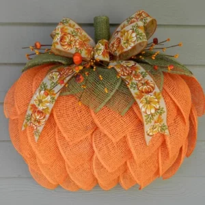 Handmade Fall Pumpkin Wreath