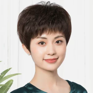 Natural Fluffy Women’s Short Straight Wig